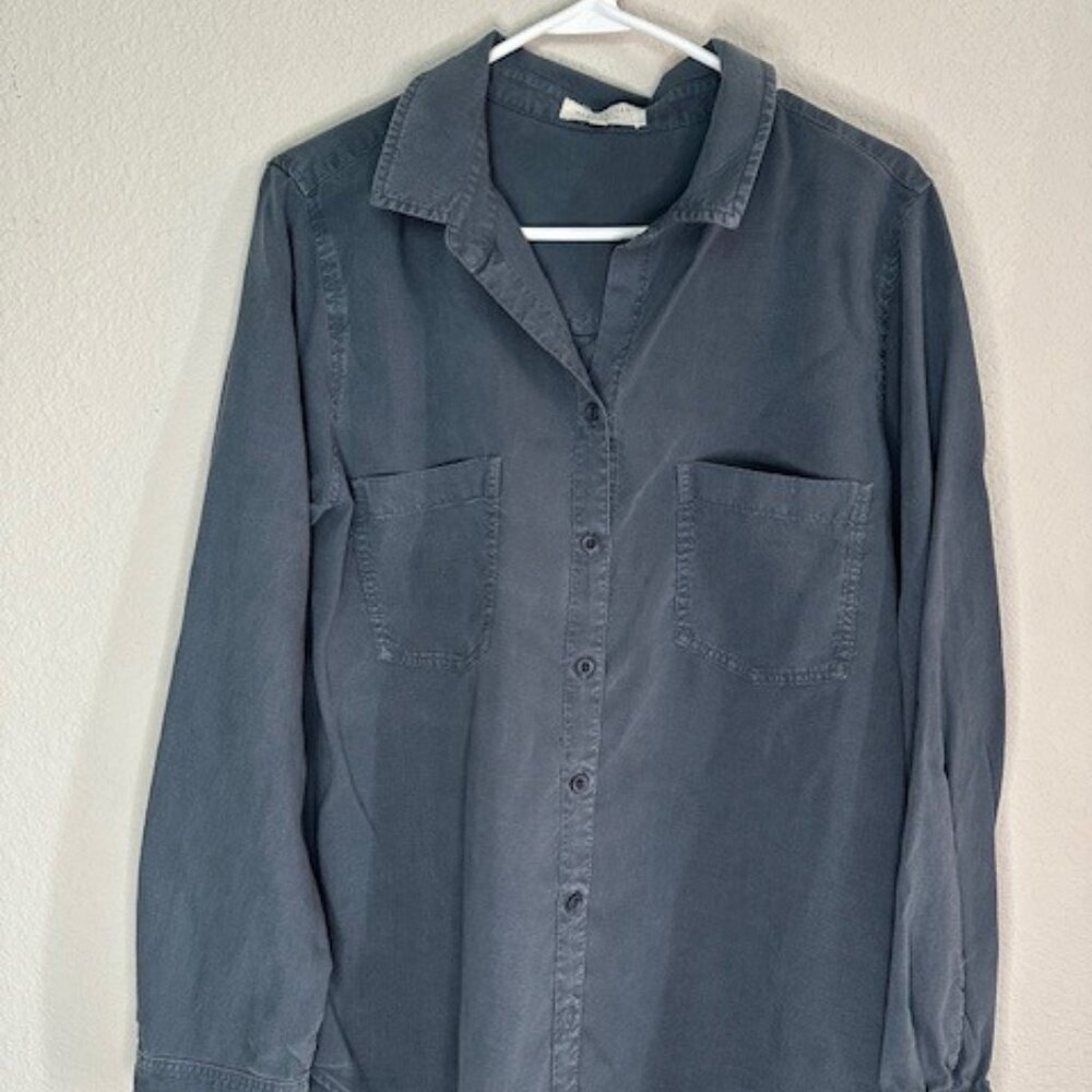 Side Stitch mineral-washed tencera‎ shirt